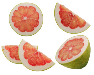 Grapefruit or Pomelo fruit isolated on white