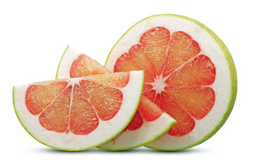 Grapefruit or Pomelo fruit isolated on white