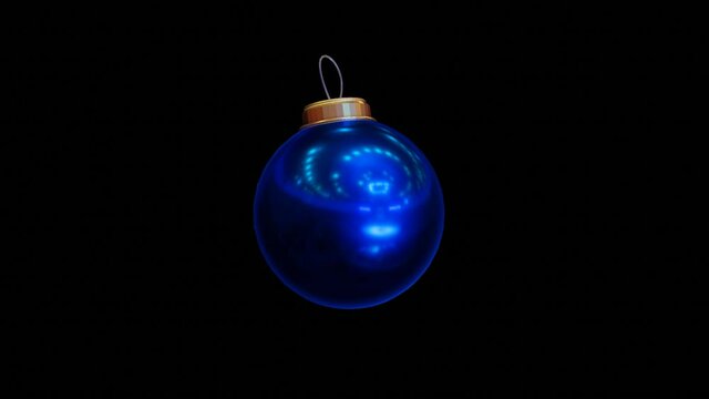Christmas tree ornament blue bauble