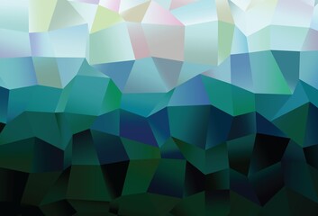 Dark Green vector layout with rectangles, squares.