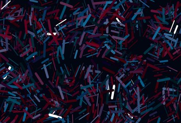 Dark pink, blue vector template with repeated sticks.