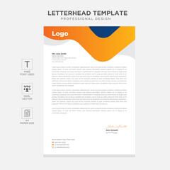 Clean And Modern Corporate Business Letterhead Template Design.