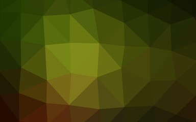 Dark Green, Yellow vector abstract mosaic background.