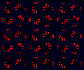 Fototapeta na wymiar seamless pattern with red flowers