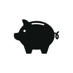 Piggy bank vector icon. Business symbol.