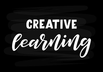 Creative learning hand drawn lettering