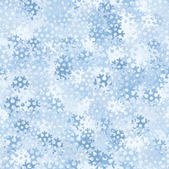 Vector holiday texture, seamless winter pattern with pretty snowflakes