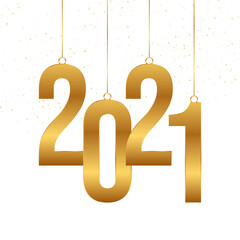 Happy New Year 2021 vector background illustration. Happy New Year 2021 Simple Minimalistic text template. 2021 Happy New Year vector Design celebration poster, banner, greeting card, background