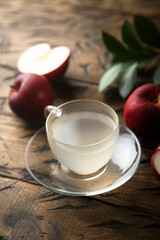 Obraz na płótnie Canvas Healthy homemade apple drink with spices