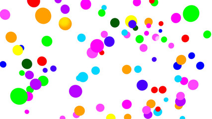 colorful confetti on white background