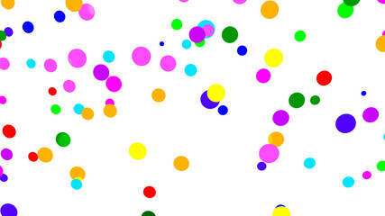 colorful confetti on white background