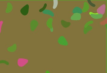 Light Multicolor, Rainbow vector pattern with chaotic shapes.