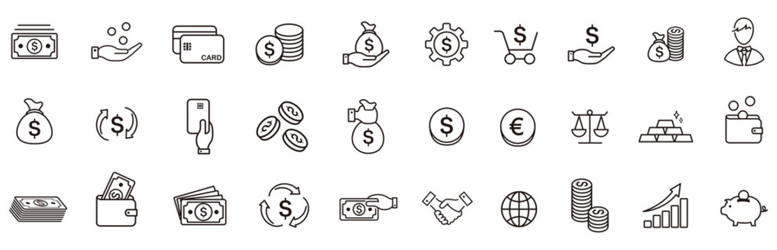 line icon of Vector business and finance
