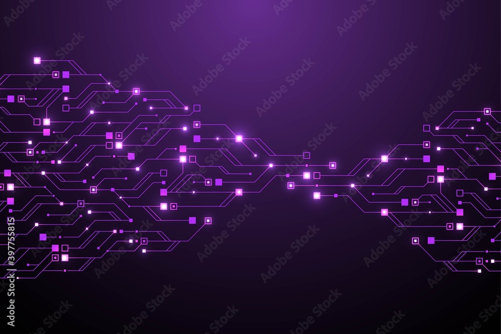 Poster technology circuit board texture background. abstract circuit board banner wallpaper. digital data i