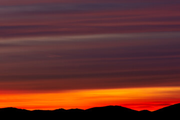 
colorful sunset over the mountains