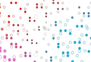 Light Blue, Red vector template with circles.
