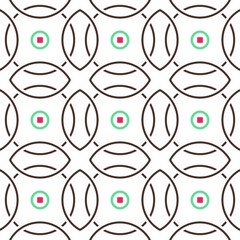 Circles and dots background. Abstract geometric seamless pattern for your design. 