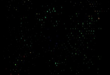 Dark Multicolor, Rainbow vector backdrop with algebra elements.