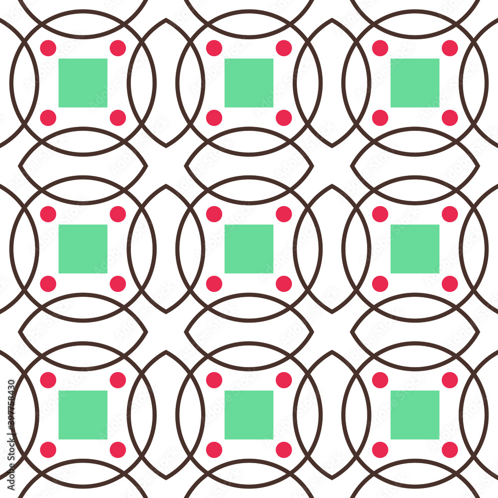 Poster circles and dots background. abstract geometric seamless pattern for your design.