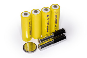 Different types of electric batteries for powering various consumer electronics