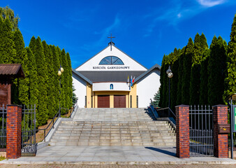 Military parish Garrison Church of Archangel Gabriel in Zegrze resort at the Zegrzynskie Lake in Mazovia region, near Warsaw, Poland