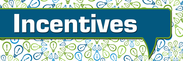 Incentives Bulbs Green Blue Circular Texture Comment Symbol 