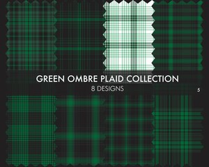 Green Ombre Plaid textured Seamless Pattern Collection © Siu-Hong Mok