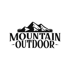 mountain logo, icon and illustration