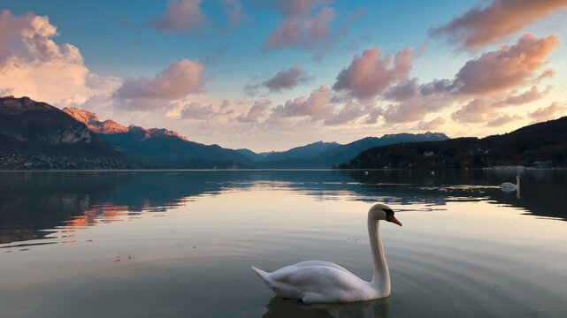 Cygne-lac annecy