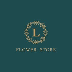 Creative monogram letter L frame luxury logo design