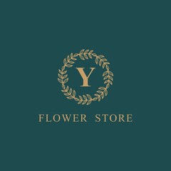 Creative monogram letter Y frame luxury logo design