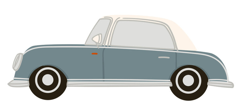 Retro car with classic look, vintage automobile