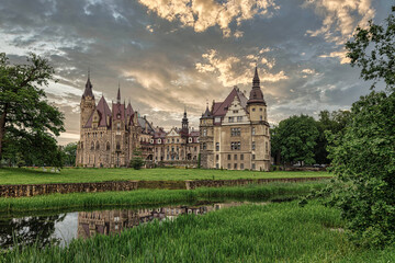Obraz premium Castle in Moszna, near Opole, Silesia, Poland