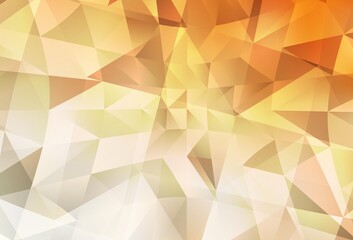Light Orange vector triangle mosaic background.