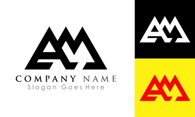 AM alphabet brand logo