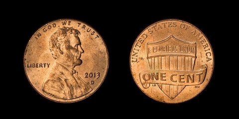 Obverse and reverse of a 2013 Penny
