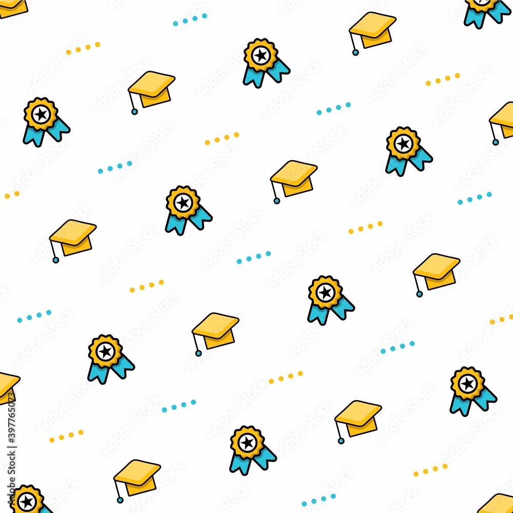 Poster graduation simpel pattern design. easy to edit with vector file. can use for all your creative conte