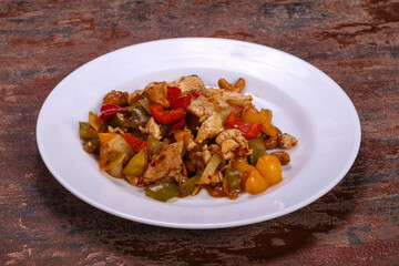 Roasted pork with vegetables