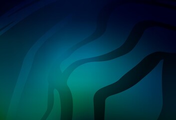 Dark Blue, Green vector blurred shine abstract texture.