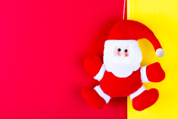 Cute Santa on a colorful background 