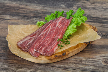 Raw Thick pork steak for cooking