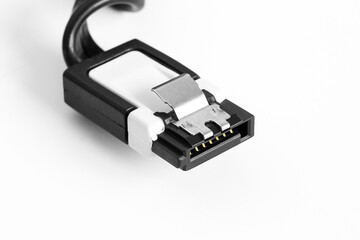 SATA connector on white