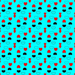 seamless pattern with heart vector design