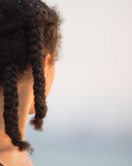 child playing on the beach