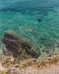 wonderful views of the sea from the top of a cliff.
