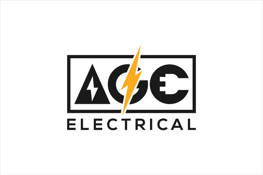 Electrical logo design industry power plants engineering socket lightning icon
