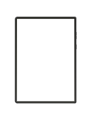 Modern tablet with a white screen. For advertising design. Isolated over white background. Vector