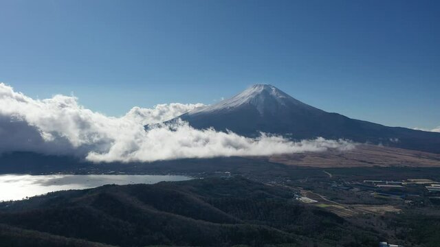 富士山空撮　山中湖　富士五湖　ドローン空撮