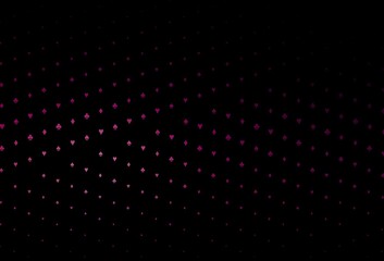 Dark Purple vector template with poker symbols.