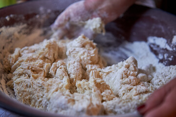 Making cake dough